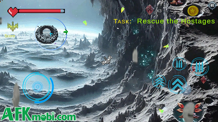 Điều khiển phi thuyền vũ trụ chiến đấu trong game hành động Astro Busters 3