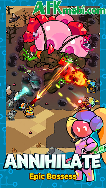 Phòng thủ trước bọn côn trùng ngoài hành tinh trong game Astro Defenders: Capt.Couch 1