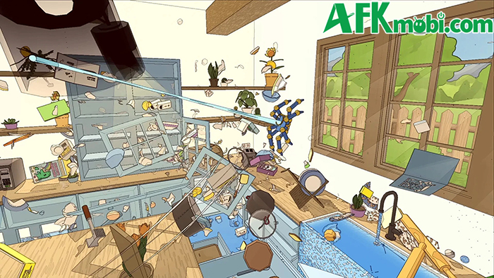 Điều khiển chú nhện nhỏ dọn dẹp ngôi nhà to lớn trong game A Webbing Journey 3