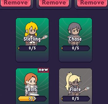 Điều khiển tổ đội anh hùng chiến đấu sinh tồn trước bọn quái vật tại game Battle Survivors afkmobi battlesurvivors 1jpg