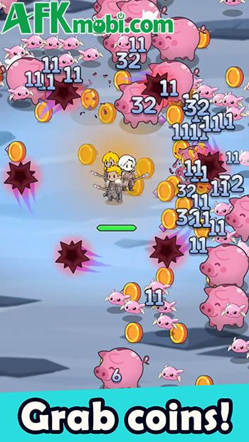 Điều khiển tổ đội anh hùng chiến đấu sinh tồn trước bọn quái vật tại game Battle Survivors 1