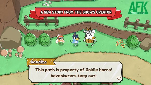 Bluey’s Quest for The Gold Pen game phiêu lưu lấy chủ đề từ loạt phim hoạt hình Bluey afkmobi blueysquestforthegoldpen 1jpg