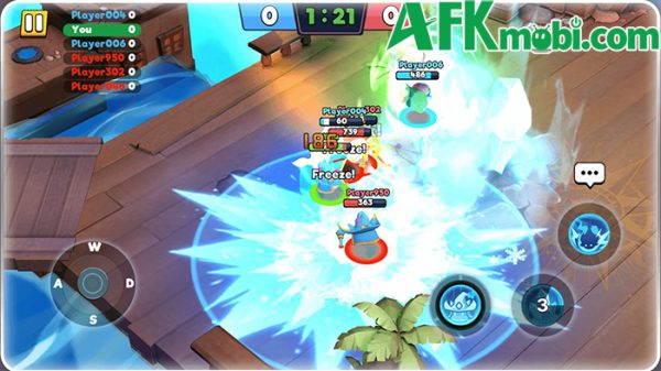 Brawl Blitz: 3v3 Arena cho các game thủ điều khiển anh hùng slime chiến đấu với nhau afkmobi brawlblitz3v3arena 1jpg