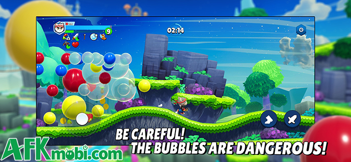 Bubble Blasters cho người chơi điều khiển nhân vật bắn nổ những quả bong bóng 1