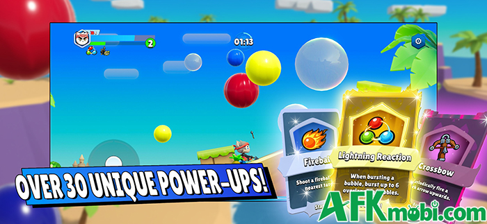 Bubble Blasters cho người chơi điều khiển nhân vật bắn nổ những quả bong bóng 3