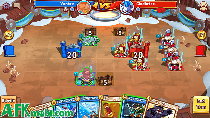 So tài chiến thuật trong những trận đấu thẻ bài vui nhộn tại Cards and Castles Ultimate Mobile 0
