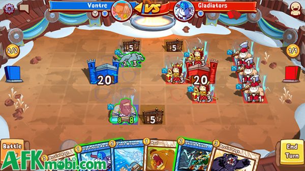 So tài chiến thuật trong những trận đấu thẻ bài vui nhộn tại Cards and Castles Ultimate Mobile afkmobi cardsandcastlesultimate 1jpg