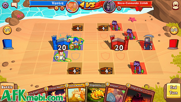 So tài chiến thuật trong những trận đấu thẻ bài vui nhộn tại Cards and Castles Ultimate Mobile 1
