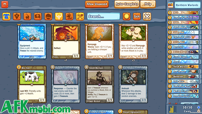 So tài chiến thuật trong những trận đấu thẻ bài vui nhộn tại Cards and Castles Ultimate Mobile 2