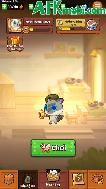 Bảo vệ nồi súp trước các đợt kẻ thù là bọn chuột trong game Cat Cook: Defense 0