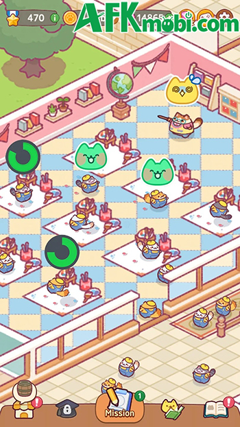 Quản lý trường học dành cho những bé mèo trong game Cat School: Idle Cute Tycoon 2