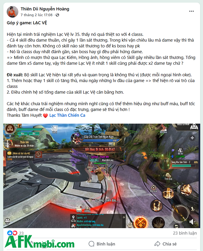 Cộng đồng game thủ Việt sôi sục với giai đoạn thử nghiệm của Lạc Thần Chiến Ca 1