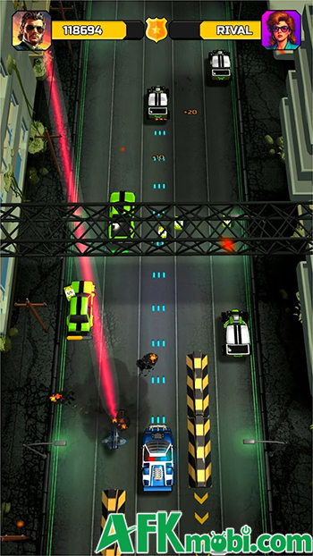 Cop Clash game arcade bắn ruồi đưa bạn điều khiển một chiếc xe cảnh sát 0