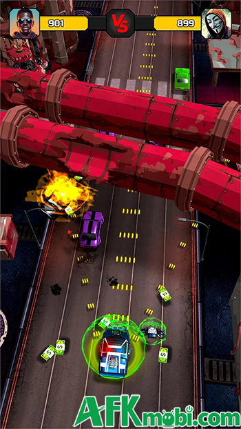 Cop Clash game arcade bắn ruồi đưa bạn điều khiển một chiếc xe cảnh sát 1