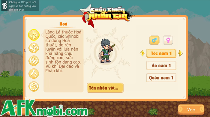 Cuộc Chiến Nhẫn Giả game MMORPG cày cuốc 2D lấy chủ đề nhẫn giả đến từ TeaMobi 1