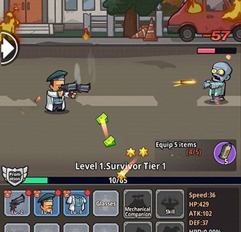 Tiêu diệt xác sống để kiếm trang bị phát triển nhân vật trong game Doomsday Survival afkmobi doomsdaysurvival 1jpg