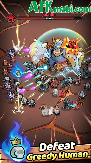 Dọn sạch bọn con người khỏi những ngục tối khi vào vai vua khô lâu tại Dungeon of Legion 4