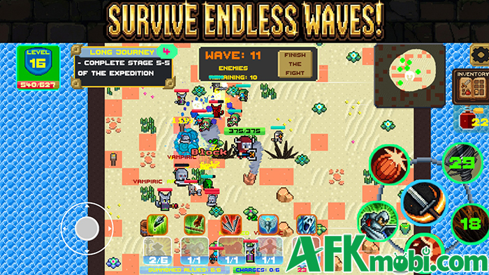 Chiến đấu chinh phục các hầm ngục trong game Dungeon Warlord: Pixel RPG 1