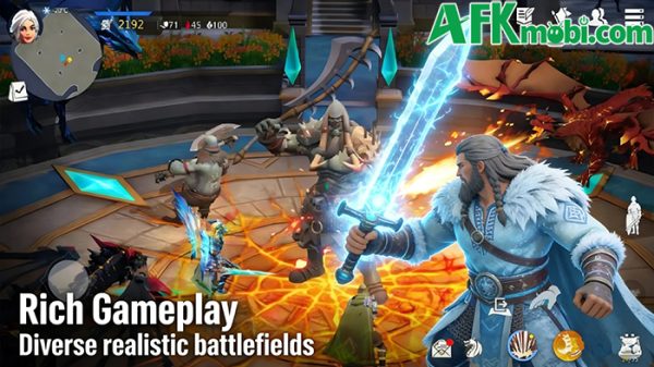 Sinh tồn giữa thế giới băng giá đồng thời nuôi rồng trong game Frostland Survival afkmobi duskofdragonssurvivors 1jpg