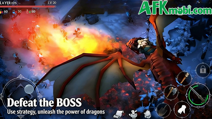 Sinh tồn giữa thế giới băng giá đồng thời nuôi rồng trong game Frostland Survival 2