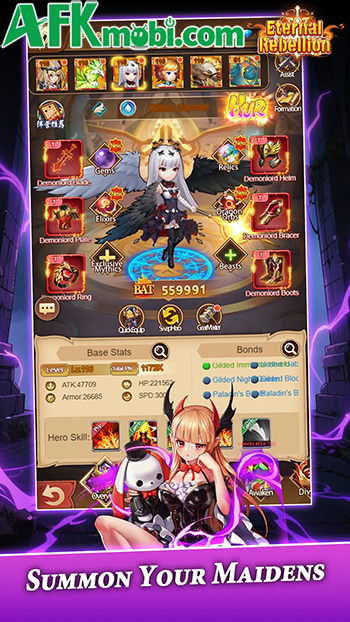 Xây dựng đội hình với các trinh nữ trong game đấu tướng chiến thuật Eternal Rebellion 2