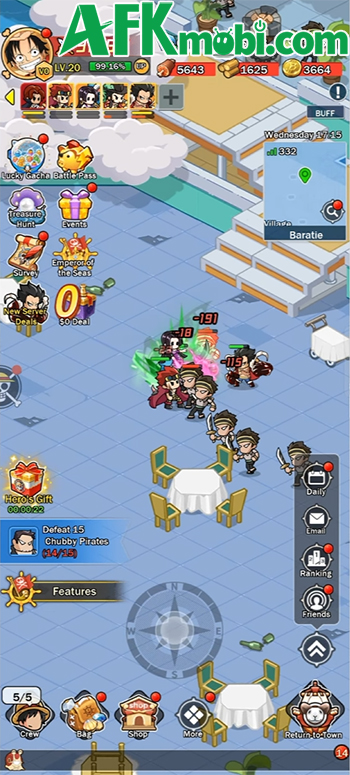 Epic Pirate War game tổ đội phiêu lưu lấy chủ đề One Piece với đồ họa hoạt hình ngộ nghĩnh 2