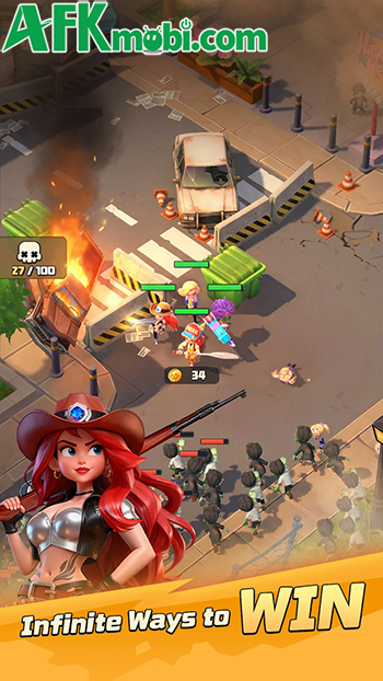 Điều khiển đội nữ anh hùng tiêu diệt bọn zombie trong game Escape from Zarkov 2