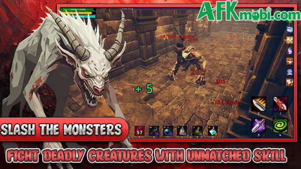 Chiến đấu trong hầm ngục tối tại game hành động Fantasy RPG: Dungeon of Blades afkmobi fantasyrpgdungeonofblades 1jpg
