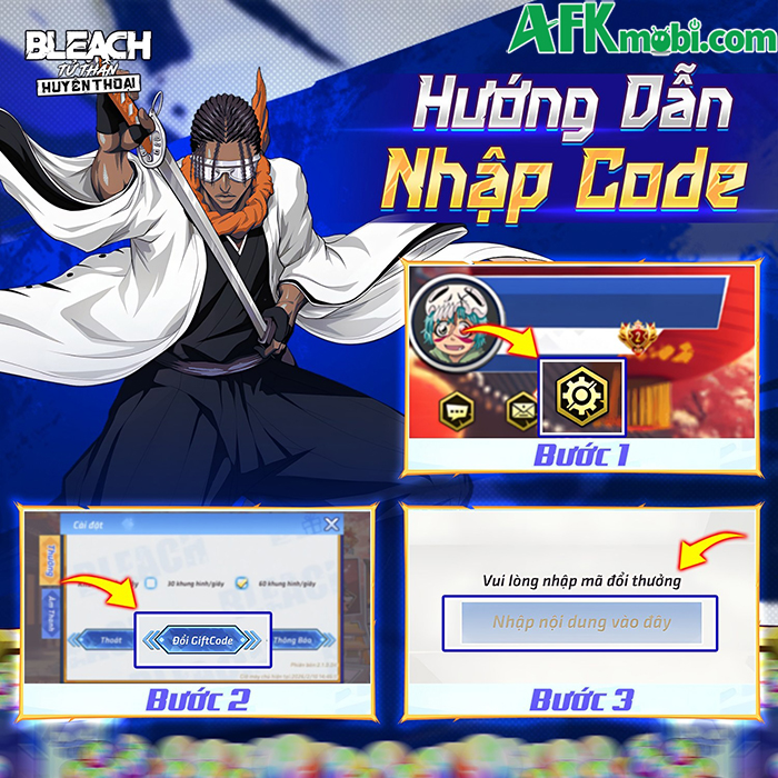 Tổng hợp gift code game Bleach Tử Thần Huyền Thoại mới nhất trong tháng 0