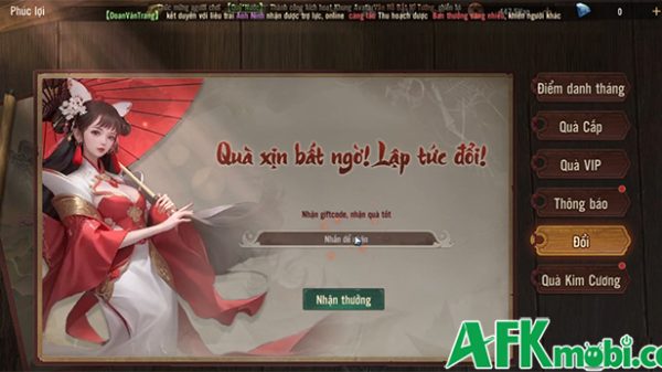 Tổng hợp gift code game Quỷ Môn Quan – Vplay mới nhất trong tháng afkmobi giftcodequymonquan 1jpg