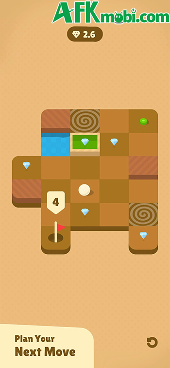 Golf Piko game giải đố cho bạn điều khiển quả bóng gôn thu thập kim cương rồi vào lỗ 2