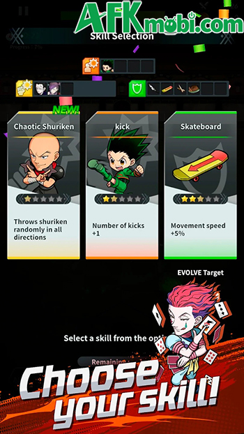 HUNTER x HUNTER NEN x SURVIVOR game hành động sinh tồn roguelike đơn giản 2