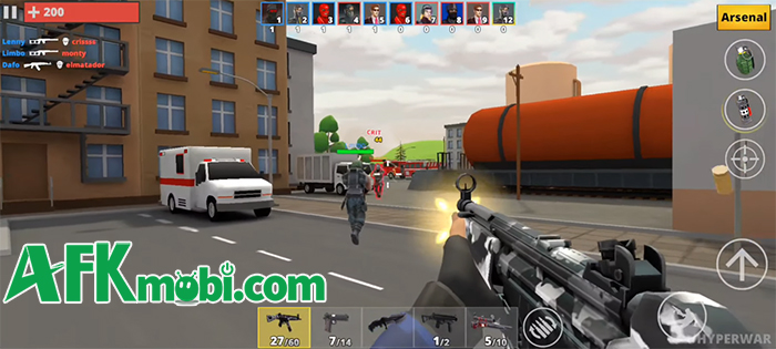 Hyperwar game FPS cho phép người chơi sử dụng tận 5 vũ khí khác nhau trong trận đấu 0