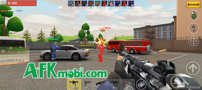 Hyperwar game FPS cho phép người chơi sử dụng tận 5 vũ khí khác nhau trong trận đấu 1