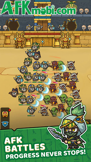 Idle Mummy Battles cho bạn chống lại các đợt quái vật một cách đơn giản 1