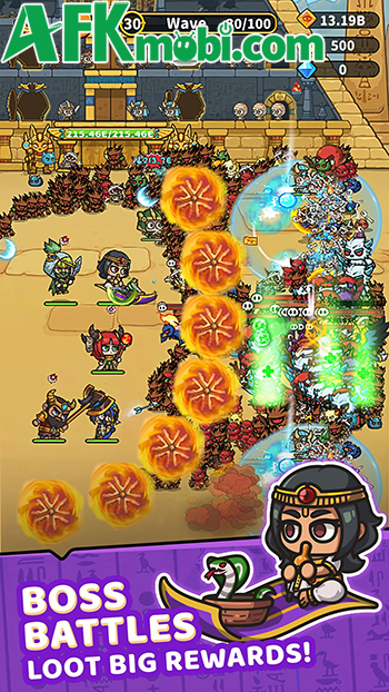 Idle Mummy Battles cho bạn chống lại các đợt quái vật một cách đơn giản 2