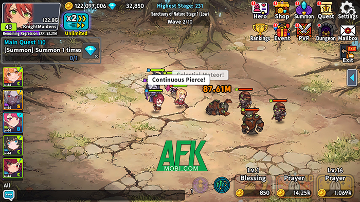 Giải cứu thế giới cùng các thiếu nữ hiệp sĩ trong game Knight Maidens: Idle RPG 0