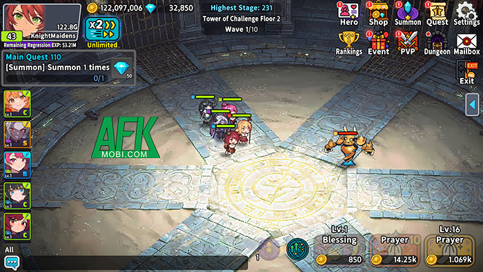 Giải cứu thế giới cùng các thiếu nữ hiệp sĩ trong game Knight Maidens: Idle RPG 4