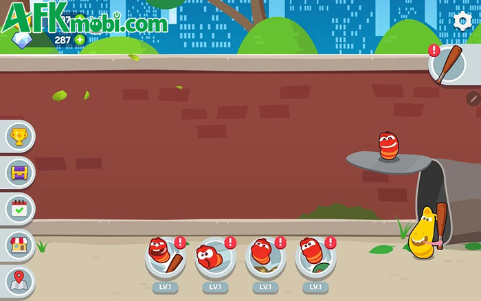 Larva SKY cho người chơi đánh chú ấu trùng Red phóng đi xa hết mức có thể 2