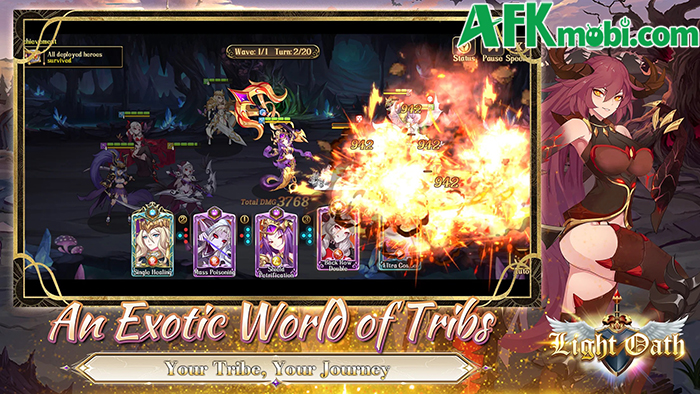 Light Oath game đấu tướng chiến thuật cho bạn tập hợp waifu giải cứu thế giới 1