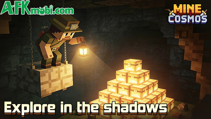 Mine Cosmos game mô phỏng chiến thuật với phong cách đồ họa khối hộp của Minecraft 2