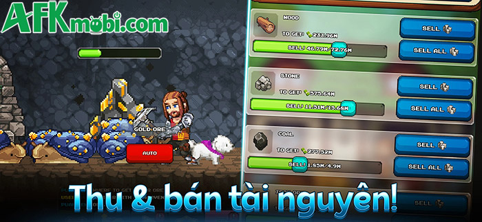 Khôi phục ngôi làng của bạn khi vào vai một thợ mỏ với game Miners Settlement: Idle RPG 5