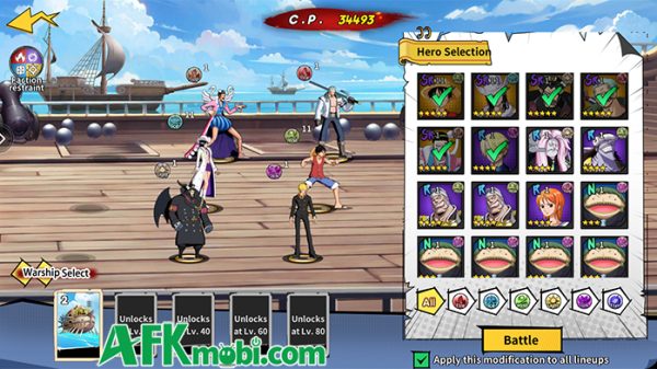 One Piece: Grand Line Duel game chiến thuật đấu tướng rảnh tay màn hình ngang afkmobi onepiecegrandlineduel 2jpg