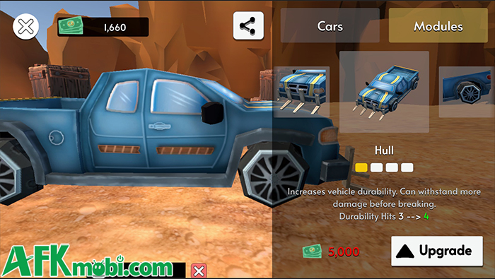 Điều khiển xe phá hủy lẫn tránh các chướng ngại vật trong game casual Path Rider 4