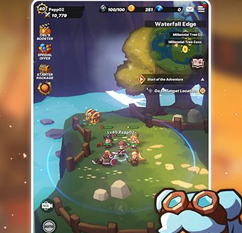 Tập hợp đội anh hùng bắt đầu những cuộc phiêu lưu chiến đấu tại Pepp Heroes: Relic Quest afkmobi peppheroes 1