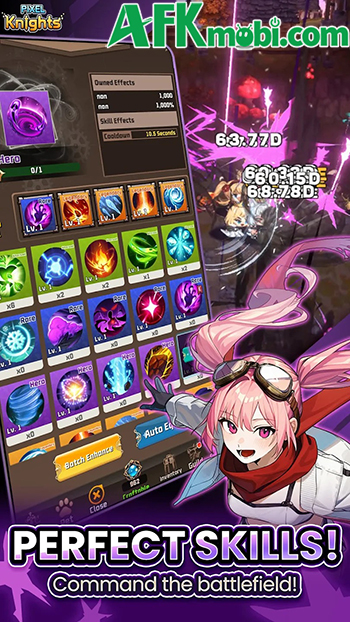 Tập hợp đội nữ hiệp sĩ chibi ngộ nghĩnh trong game nhàn rỗi Pixel Knights: Idle RPG 3