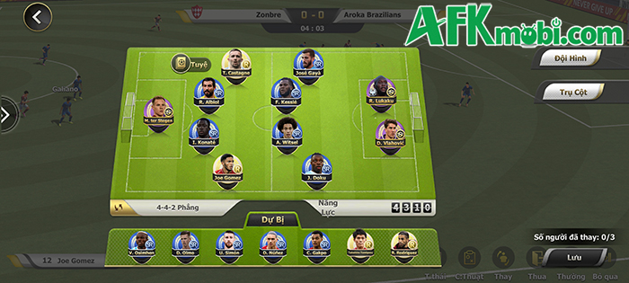 Quản lý đội bóng có phần theo kiểu đấu tướng trong game Champion Pro Manager 5