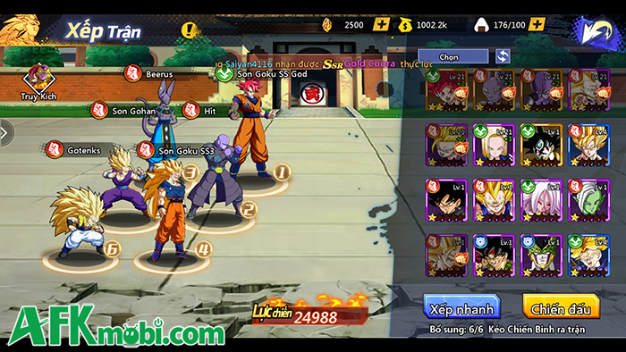 Combo Thức Tỉnh game đấu tướng đưa bối cảnh 7 viên ngọc rồng trở về nguyên bản 6