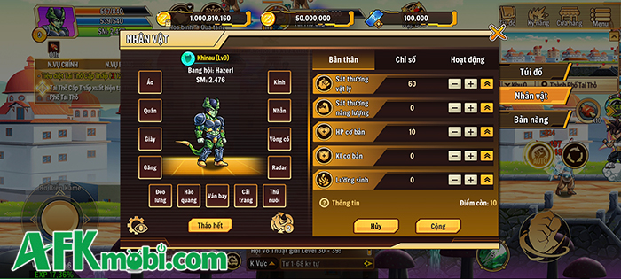 Vũ Trụ Đại Chiến cho bạn trải nghiệm câu chuyện ngọc rồng hấp dẫn nhưng phải cày 10