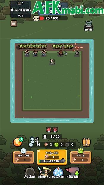 Triệu hồi ngẫu nhiên các đơn vị để phòng thủ tại game Star2 Random Defense - S2RD 2